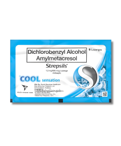 Image of STREPSILS COOL SENSATION 2,4 DICHLOROBENZYL ALCOHOL / AMYLMETACRESOL 1.2MG / 600MCG LOZENGE 8'S