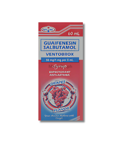 Image of VENTOBROX SALBUTAMOL / GUAIFENESIN 1MG / 50MG - 60ML SYRUP GRAPE