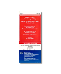 Image of WATSONAL CASTORIA SENNA LEAVES EXTRACT / FLUID EXTRACT OF PUMPKIN SEEDS / FLUID EXTRACT OF WORM SEEDS / SODIUM POTASSIUM TARTRATE / SODIUM BICARBONATE 830MCL / 61 MCL / 61MCL/ 160MG / 50MG SYRUP 60ML