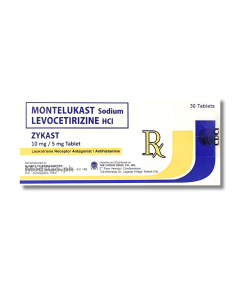 Image of ZYKAST MONTELUKAST / LEVOCETIRIZINE 10MG / 5MG - 1 TABLET