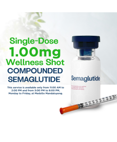 Image of COMPOUNDED SEMAGLUTIDE SINGLE-DOSE WELLNESS SHOTS - 1.00MG [CLINIC ONLY; NOT FOR DELIVERY]