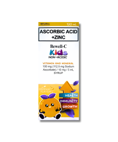 Image of BEWELL-C KIDS ASCORBIC ACID / ZINC 100MG / 10MG PER 5ML SYRUP 120ML ORANGE