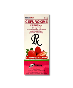 Image of CEFUFIRST CEFUROXIME 250MG / 5ML GRANULES FOR SUSPENSION 50ML STRAWBERRY