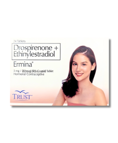 Image of ERMINA DROSPIRENONE / ETHINYLESTRADIOL 3MG / 20MCG - 1 BOX X 24 TABS
