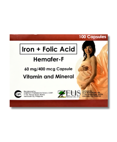 Image of HEMAFER-F IRON / FOLIC ACID 60MG / 400MCG - 1 CAPSULE