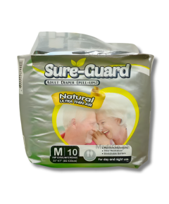 Image of SURE-GUARD ADULT DIAPERS PULL-UPS NATURAL ULTRA THIN AIR M 10'S