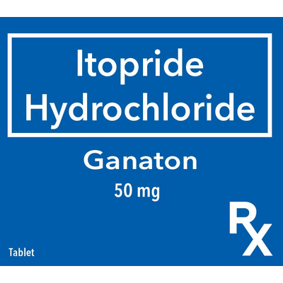 Buy Ganaton itopride hydrochloride 50mg film coated tablet 1 s