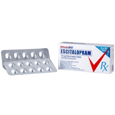 RITEMED Escitalopram 20mg Film-Coated Tablet 30's price in the Philippines  | MedsGo Pharmacy