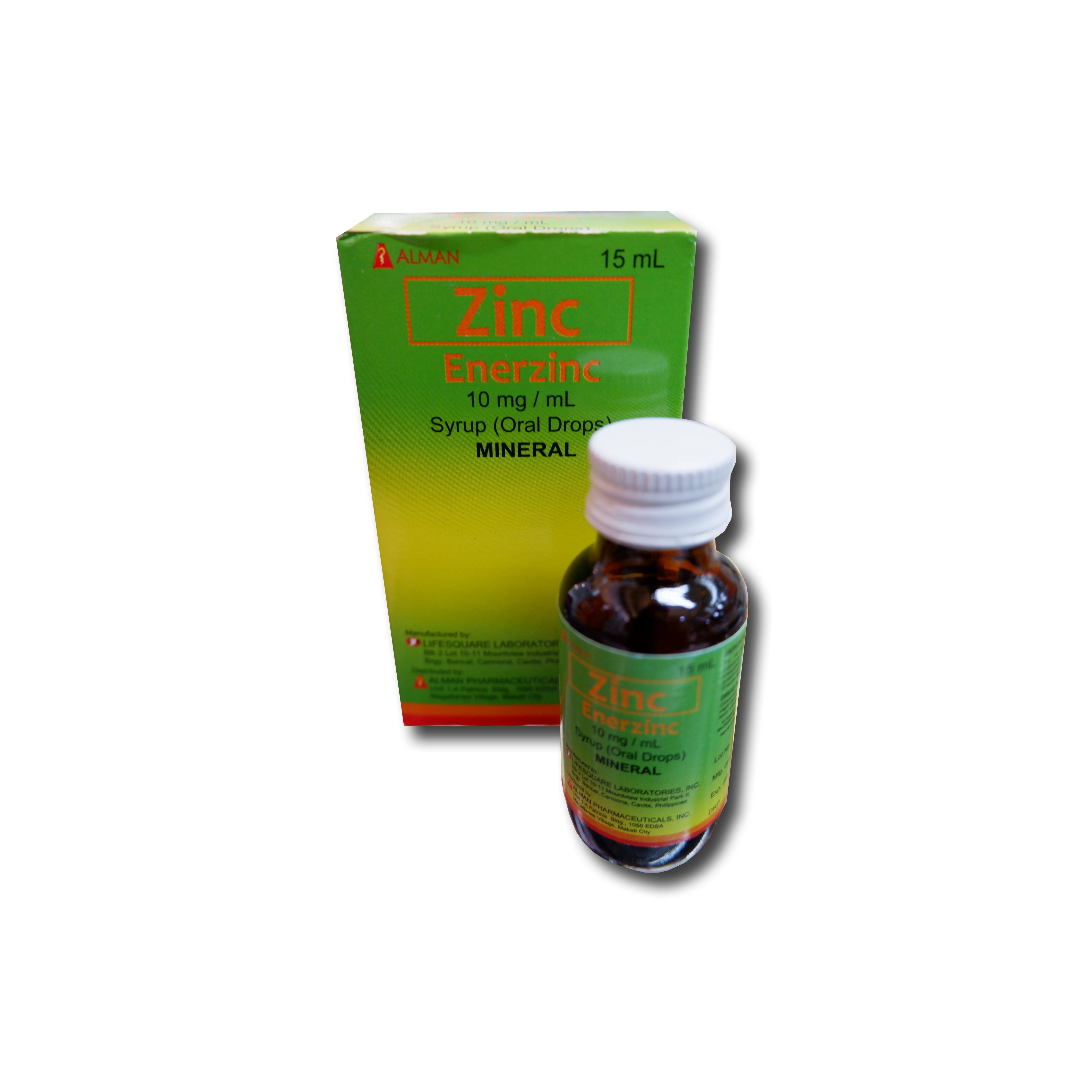 ENERZINC Zinc Sulfate Monohydrate 10mg / mL Syrup (Oral Drops) 15mL