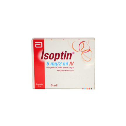 Image of ISOPTIN VERAPAMIL HYDROCHLORIDE 2.5MG / ML (5MG / 2ML) SOLUTION FOR IV INFUSION 5'S