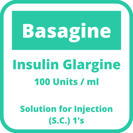 Image of BASAGINE INSULIN GLARGINE 100UNITS / ML SOLUTION FOR SC INJECTION 1'S