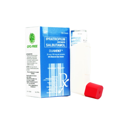 Image of DUAVENT IPRATROPIUM BROMIDE / SALBUTAMOL 20MCG / 100MCG METERED-DOSE INHALER (CFC FREE) 200 DOSES
