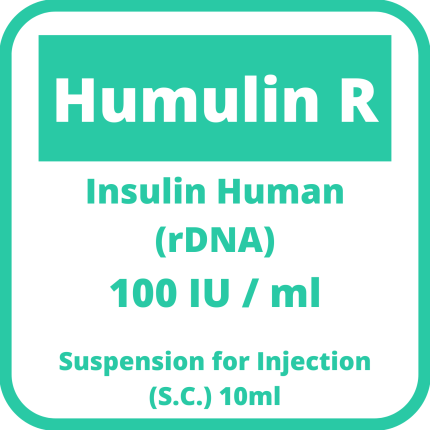 Image of HUMULIN R INSULIN HUMAN (RDNA) 100IU / ML SUSPENSION FOR SC INJECTION 10ML