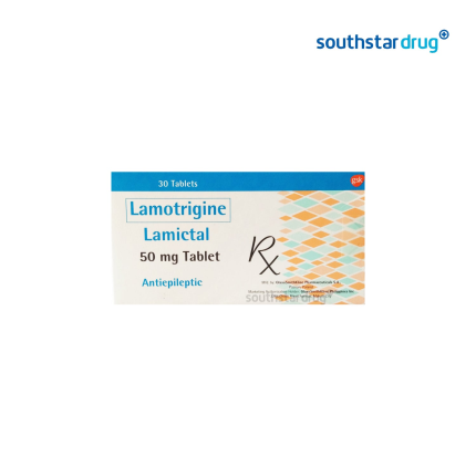 Image of LAMICTAL LAMOTRIGINE 50MG TABLET 30'S