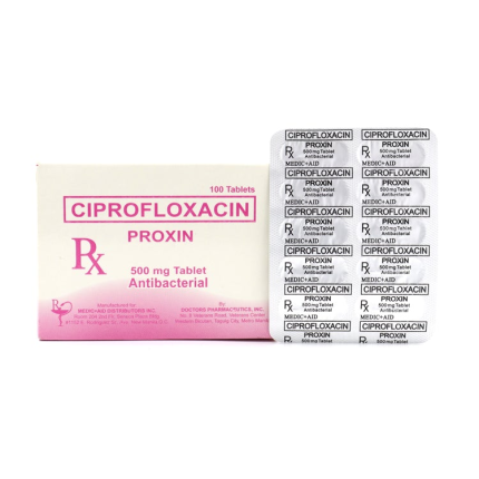 PROXIN Ciprofloxacin Hydrochloride 500mg Tablet 100's price in the ...