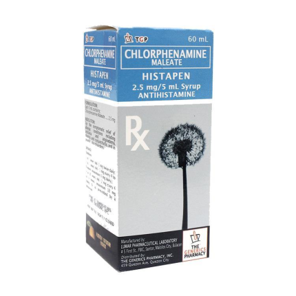 Image of HISTAPEN CHLORPHENAMINE MALEATE 2.5MG / 5ML SYRUP 60ML