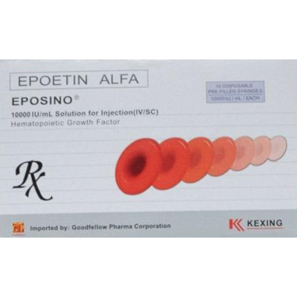 Image of EPOSINO EPOETIN ALFA 10,000IU / ML SOLUTION FOR IV/SC INJECTION 1ML 1'S
