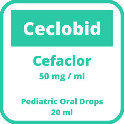 Image of CECLOBID CEFACLOR 50MG / ML POWDER FOR SUSPENSION (PEDIATRIC ORAL DROPS) 20ML