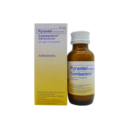 COMBANTRIN Pyrantel Embonate 125mg / 5mL Suspension 10mL price in the ...