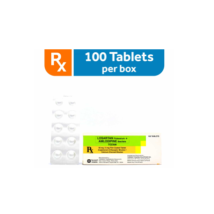 TOZAM Losartan Potassium / Amlodipine Besilate 50mg / 5mg Film-Coated ...