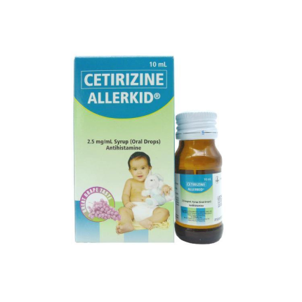 Image of ALLERKID CETIRIZINE 2.5MG / ML ORAL DROPS 10ML GRAPE