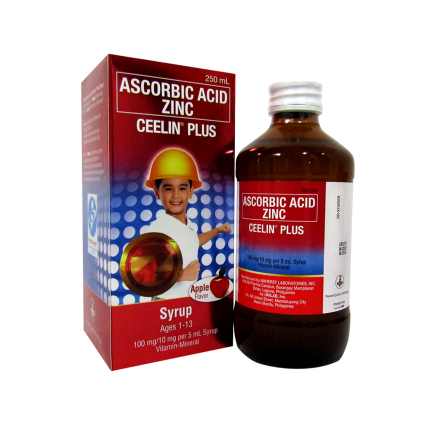 Image of CEELIN PLUS ASCORBIC ACID WITH ZINC 100MG / 10MG SYRUP 250ML APPLE