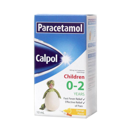 Image of CALPOL PARACETAMOL 100MG / ML ORAL DROPS 10ML ORANGE