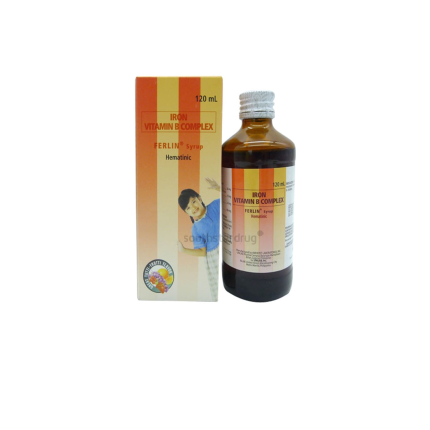 Image of FERLIN IRON / VITAMIN B COMPLEX 30MG / 10MG / 10MG / 50MCG PER 5ML SYRUP 120ML
