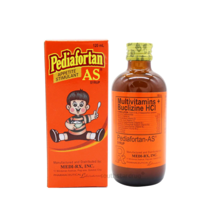 Image of PEDIAFORTAN-AS MULTIVITAMINS / BUCLIZINE HYDROCHLORIDE SYRUP 120ML