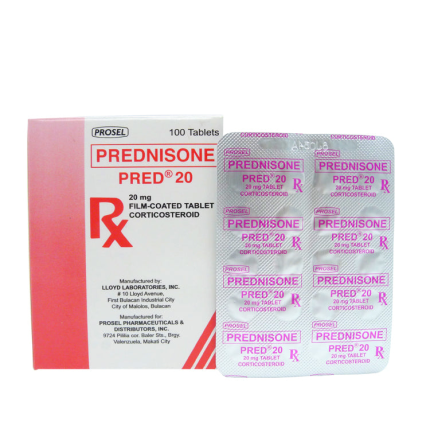 PRED 20 Prednisone 20mg Film-Coated Tablet 100's price in the ...