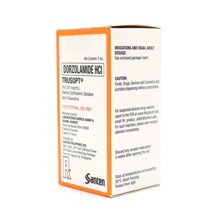 Image of TRUSOPT DORZOLAMIDE 20MG / ML (2% W/V) OPHTHALMIC SOLUTION 5ML
