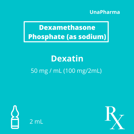 DEXATIN Dexamethasone Sodium Phosphate 50mg / mL (100mg / 2mL) Solution ...