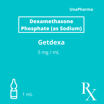 GETDEXA Dexamethasone Sodium Phosphate 5mg / mL Solution for IM/IV ...