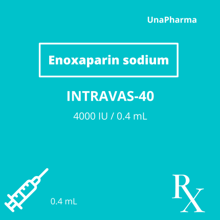 INTRAVAS-40 Enoxaparin Sodium 4000IU / 0.4mL Solution for IV/SC ...