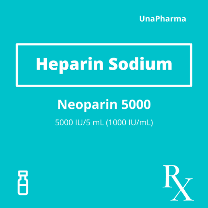 NEOPARIN 5000 Heparin Sodium 5000IU / 5mL (1000IU / mL) Solution for IV ...