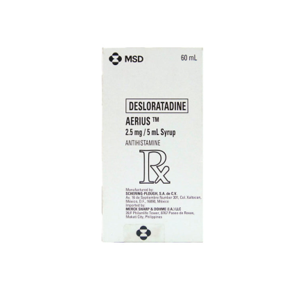 Image of AERIUS DESLORATADINE 2.5MG / 5ML SYRUP 60ML