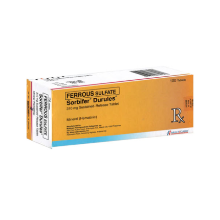 Image of SORBIFER DURULES FERROUS SULFATE 310MG SUSTAINED RELEASE TABLET 100'S