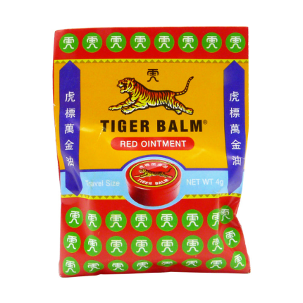 Image of TIGER BALM RED CAMPHOR / MENTHOL / CAJUPUT OIL / MINT OIL / CLOVE OIL 440MG / 400MG / 280MG / 240MG / 200MG PER 4G OINTMENT 4G