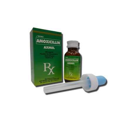 Image of AXMEL AMOXICILLIN 100MG / ML POWDER FOR SUSPENSION (ORAL DROPS) 10ML