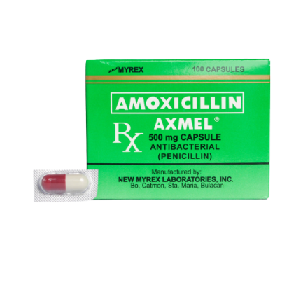 AXMEL Amoxicillin 500mg Capsule 100's price in the Philippines | MedsGo ...