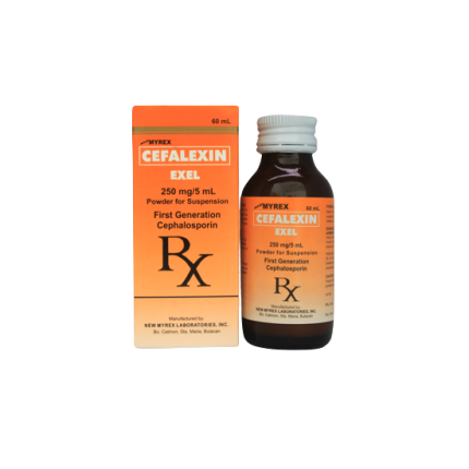 Image of EXEL CEFALEXIN MONOHYDRATE 250MG / 5ML POWDER FOR SUSPENSION 60ML