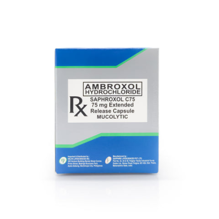 Image of SAPHROXOL C75 AMBROXOL HYDROCHLORIDE 75MG EXTENDED-RELEASE CAPSULE 100'S