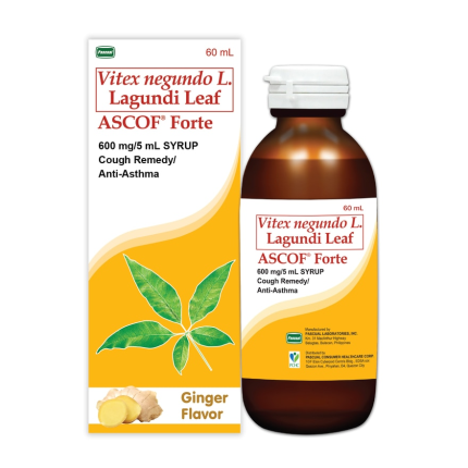 Image of ASCOF FORTE VITEX NEGUNDO L. (LAGUNDI LEAF) 600MG / 5ML SYRUP 60ML GINGER