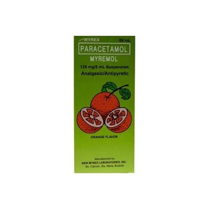 Image of MYREMOL PARACETAMOL 125MG / 5ML SUSPENSION 60ML ORANGE