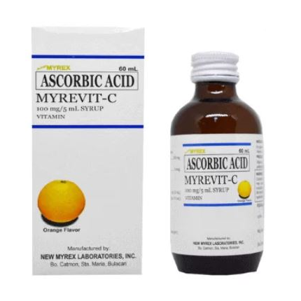 Image of MYREVIT-C ASCORBIC ACID 100MG / 5ML SYRUP 60ML ORANGE