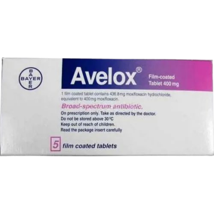 Image of AVELOX MOXIFLOXACIN 400MG FILM-COATED TABLET 1'S