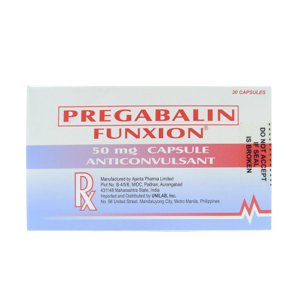 FUNXION Pregabalin 50mg Capsule 1's price in the Philippines | MedsGo ...