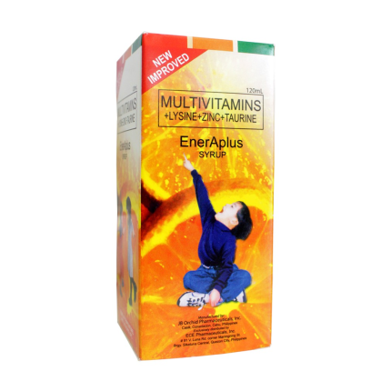 Image of ENER A PLUS MULTIVITAMINS / LYSINE / ZINC / TAURINE SYRUP 120ML