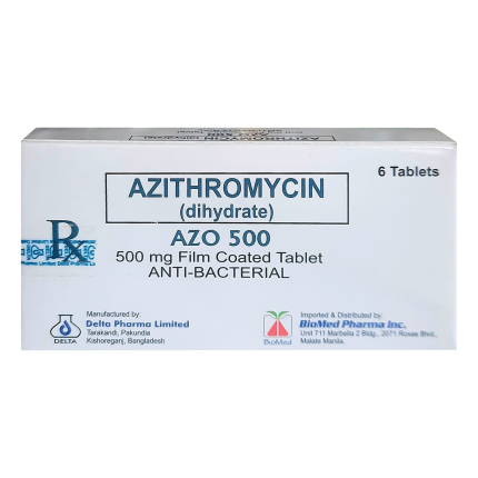 AZO 500 Azithromycin Dihydrate 500mg Film-Coated Tablet 6's price in ...