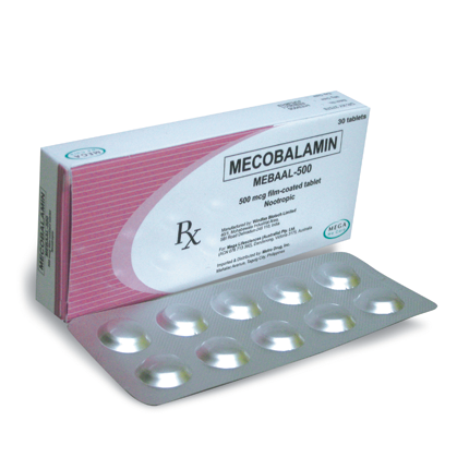 Image of MEBAAL-500 MECOBALAMIN (VIT. B12) 500MCG FILM-COATED TABLET 1'S